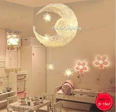 kinderkamer verlichting maan en sterren aluminium hanglamp gepersonaliseerde moderne lamp hanglam kinderkamer verlichting moderne kinderkamer slaapkamer lampen