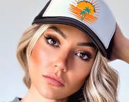 Something in the Orange Zach trucker hat, cute lake trucker hat, summer  vibes, drinking hat, hot girl era, girls night out fit, party