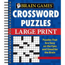 Print these crosswords for yourself or for use by your school, church, or other organization. Crossword Puzzles Brain Games Unnumbered Large Print Spiral Bound Target