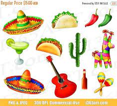 Buy 3 Get 1 Free Mexican Fiesta Clipart Cinco De Mayo Taco Etsy Mexican Fiesta Clip Art Fiesta