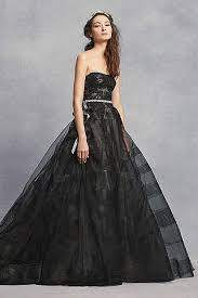 View Strapless Long Wedding Dress At David S Bridal Black Wedding Gowns Black Lace Wedding Dress Black Wedding Dresses