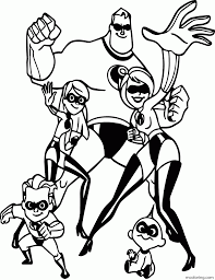 Coloring is an amazing activity for all little superheroes. Disney Incredibles Coloring Pages Coloring Home