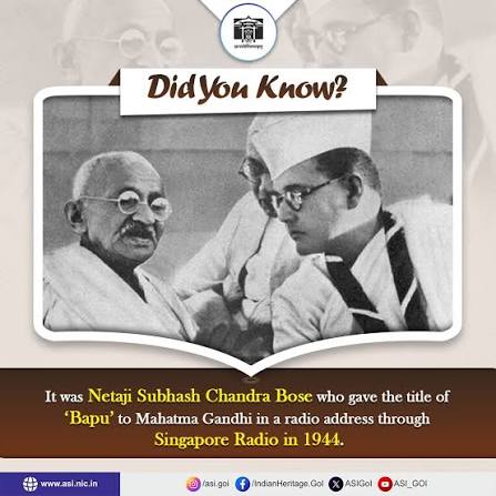Did Netaji Subhas Chandra Bose Conferred title of 'Bapu' on Mahatma Gandhi Historical Context - Subhas Chandra Bose and Mahatma Gandhi were both prominent leaders in India's independence movement - Despite ideological