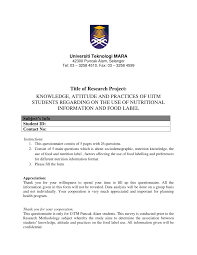 Designing the questionnaire is complicated because. Pdf Knowledge Attitude And Practices Of University Students Regarding The Use Of Nutritional Information And Food Labels
