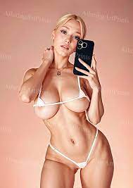 Risque Print Blonde Model Pretty Woman Big Boobs Butt Hot Legs Bikini Phone  Q60 | eBay