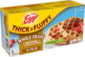 Kellogg's eggo thick & fluffy waffles 330 g. Kelloggs Eggo Thick Fluffy Whole Grain Waffles