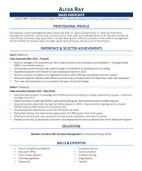 sales associate resume resumego