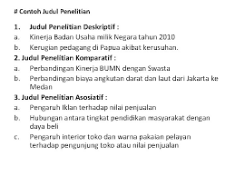 Contoh judul penelitian eksperimen psikologi. Metodologi Riset Bisnis Copy Right Dr Ir R