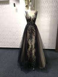 Black Wedding Dress With Lace And Tulle Etsy Black Wedding Gowns Black Wedding Dresses Black Lace Wedding Dress