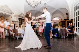 Most brides have their trains pinned into a bustle so they are free to dance and move freely. Guide For The Perfect Groom Bewooden