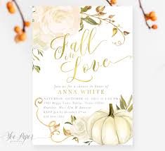 Fall Bridal Shower Invitation Fall In Love Autumn Bridal Etsy Fall Bridal Shower Invites Fall In Love Bridal Shower Fall Bridal Shower