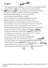 Derek Walcott S Final Edits Of Midsummer Xli On Galley Proofs Derek Walcott Hush Hush Walcott