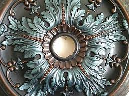 See by yourself how our professional hands make possible this transformation, from white to an amazing piece of art. Elegant Hand Painted Turquoise Copper Ceiling Medallion Chandelier Wall Decor 20 Ceiling Medallion Chandelier Copper Ceiling Ceiling Medallions