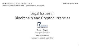 Crypto trading is legal in u.s., and it is subjected to taxation purposes by the internal revenue service (irs). Week 7 Legal Issues In Blockchain And Cryptocurrencies
