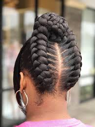 If you're interested in curly hairstyles for black women, then try curls or kinky curls. Natural Ponytails Updo Braided Hairstyles Easy Natural Hair Styles Braids For Black Hair