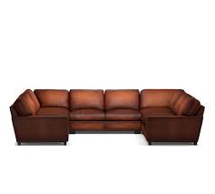 These sofas are expensive so just be prepared. Turner Square Arm Leather 5 Piece Sectional Sofa Pottery Barn