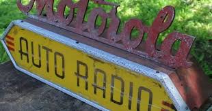Early Motorola Auto Radio Sign Old Neon Signs Cool Neon Signs Retro Sign