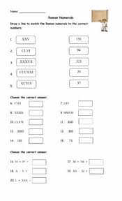 When the higher numeral is placed before a lower numeral, the values of each roman numeral are added. Roman Numerals Worksheets And Online Exercises