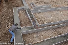After two to three days after the concrete has been poured you can not begin to build you blocks on the base. Concrete Footings For A House Icreatables Com