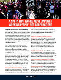 A Nafta That Works Must Empower Working People, Not Corporations | Afl-Cio