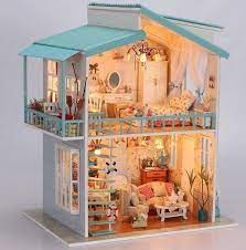 Doll House Diy Miniature Cradle On The Beach 3d Mini Doll House Diy Dollhouse Doll House Plans