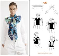 Hermes Carte A Nouer Foulard Hermes Comment Nouer Une Echarpe Porter Une Echarpe