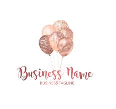 Balloons Logo Party Planner Logo Event Planner Logo Rose Etsy In 2020 Event Planner Logo Party Planners Logo Balloon Logo
