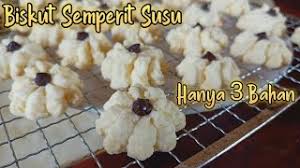Biskut susu simple no oven. Resepi Biskut Semperit Susu Sukatan Cawan Hanya 3 Bahan