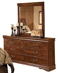 Ashley Furniture Signature Design Wilmington Dresser Mirror 6 Drawer Bureau Brown Ashley Furniture Furniture Dresser With Mirror