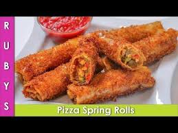Crispy Pizza Spring Rolls Ramazan Special Lunchbox Idea Recipe In Urdu Hindi Rkk Youtube Spring Rolls Crispy Pizza Recipes
