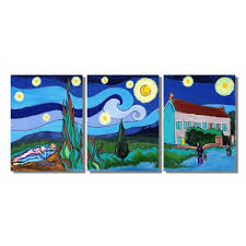 Seu estilo foi seguido e utilizado, posteriormente, como exemplo para o desenvolvimento do abstraccionismo, fauvismo e expressionismo. Quadro Painel Decorativo Releitura Quadros De Van Gogh A Mao Leroy Merlin
