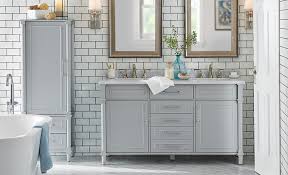 Additional benefit of a double bathroom vanity is that it offers you with a significant volume of storage space. Bathroom Vanity Ideas The Home Depot