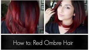 Dark red ombre hair is very chic and sexy. How To Red Ombre Hair Youtube