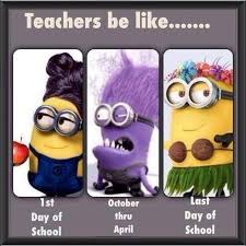 The difference between teachers at the start and end of a term! Ha ... via Relatably.com