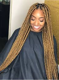 Honey Blonde Black And Blonde Box Braids Mixed Blonde Box Braids Jumbo Box Braids Large Box Braids Blonde Box Braids Blonde Braids Box Braids Hairstyles For Black Women