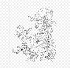 Colorful flowers and leaves in line art. Black And White Flower Png Download 1197 1600 Free Transparent Drawing Png Download Cleanpng Kisspng