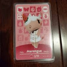 Her amiibo card is part of the sanrio amiibo card pack. Amiibo Other 285 Merengue Amiibo Card Animal Crossing C Poshmark