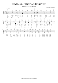 When autocomplete results are available use up and down arrows to review and enter to select. Hino 454 Cidadao Dos Ceus Sheet Music For Violin Solo Download And Print In Pdf Or Midi Free Sheet Music Musescore Com