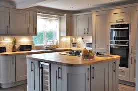 Pale grey kitchen with wood worktop ukg workforce. White Kitchen Wood Worktop Grey Floor Novocom Top