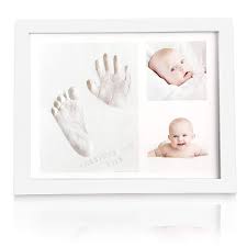 Baby Handprint Footprint Keepsake Solo Frame Baby Handprint Baby Shower Pictures Baby Prints