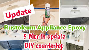 This week i finally finished the countertops in the kids' bathroom. Rustoleum Appliance Epoxy Paint How To Epoxy Your Bathroom Countertop Five Month Update Diy Makeover Youtube