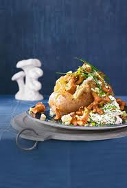 Ofenkartoffeln Mit Pfifferlingen Und Ricotta Ofenkartoffel Rezepte Pfifferlinge Rezept
