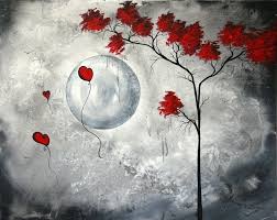 Black And White Art With Red Accents Far Side Of The Moon Contemporary Art In 2020 Abstract Canvas Painting Canvas Painting Abstract Canvas