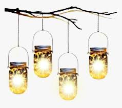 The image is png format with a clean transparent background. Masonjars Hanging Lights Lanterns Branch Glow Solar Lamp Hd Png Download Transparent Png Image Pngitem