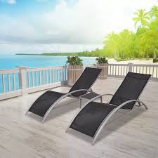There is nothing more enjoyable than sitting back and replacing in your favourite sun lounger, garden chair or even day bed. Outdoor Garden Relaxing Chair Sun Lounger With Table Aluminium Black Beach Lounge Chairs Outdoor Furniture Buy At The Price Of 201 83 In Aliexpress Com Imall Com