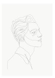 emma ryan single line drawing mans face profile one coloriage elsa en ligne