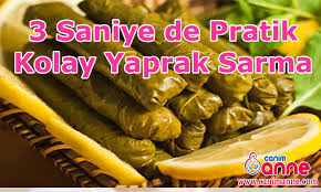 En Kolay Yaprak Sarma Yontemi Poset Ile Kalem Gibi Sarma Sarin Ascilik Yaprak Yemek Tarifleri