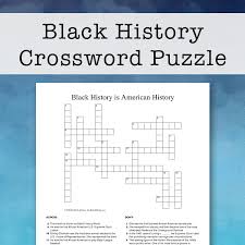 Print the crossword and optionally the answer key. Black History Crossword Puzzle Free Printable For Kids And Teens
