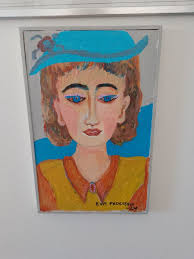 Se produkter som liknar Akrylmålning "Blue hat lady"a.. på Tradera  (688021100)