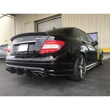 W204 Carbon Fiber Rear Bumper Splitters Mercedes Benz C300 Carbon Fiber Mercedes